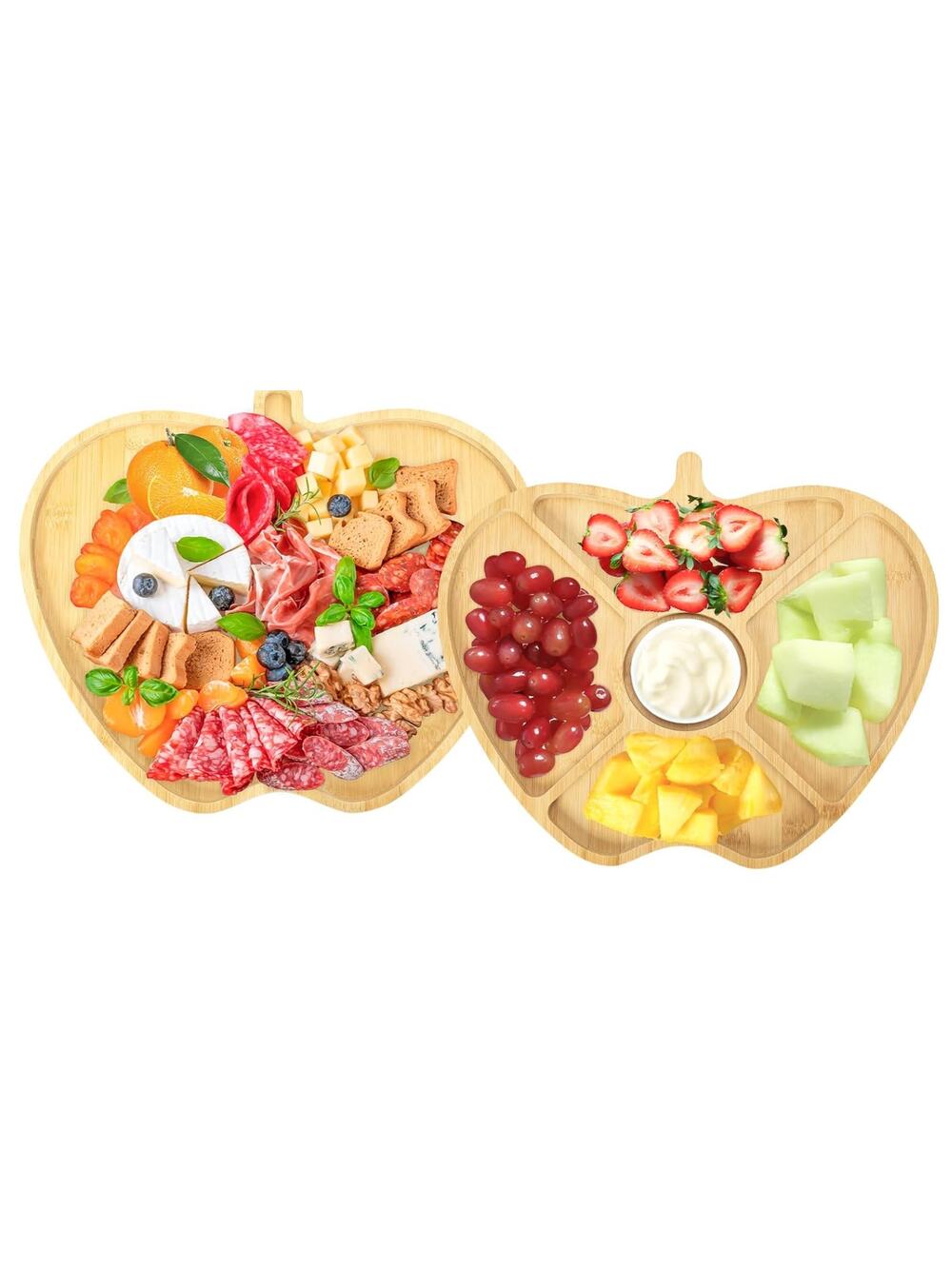 Charcuterie Cheese Board, Bamboo Gift Set 15.71 x 13.39 x 1.85 inches
